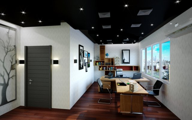 lamodern office design 3D Model .c4d .max .obj .3ds .fbx .stl .blend 