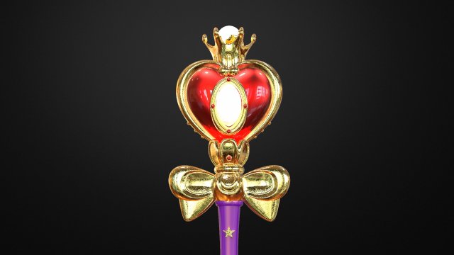 sailor moon magic wand Modèles 3D en vedette .c4d .max .obj .3ds .fbx .stl .blend 