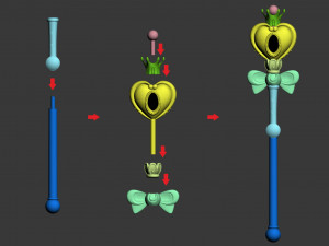 sailor moon magic wand Modèles 3D en vedette