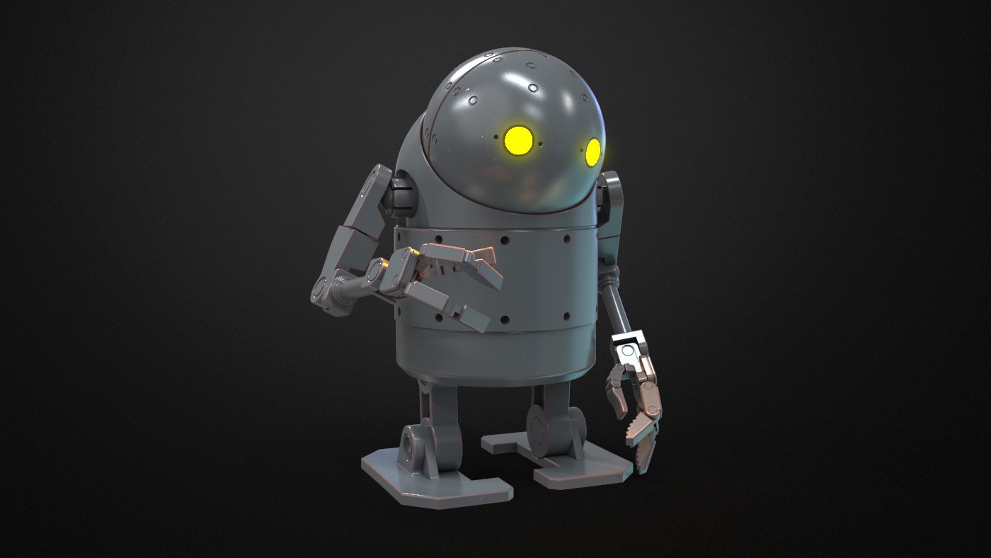 nier - small stubby robot 3D Print Model Monsters Creatures 3DExport