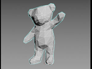 low poly teddy bear 3D Print Model