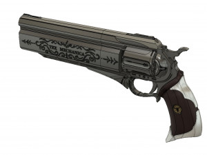 laconic exotic ornament hand cannon - destiny 2 forsaken 3d print model Model Cetak 3D