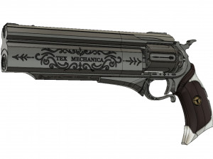 laconic exotic ornament hand cannon - destiny 2 forsaken 3d print model Model Cetak 3D