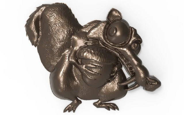 scrat ice age squirrel bas relief 3D Print Model .c4d .max .obj .3ds .fbx .stl .blend