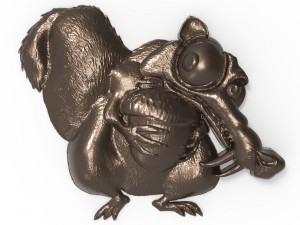 scrat ice age squirrel bas relief 3D Print Model