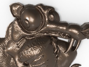scrat ice age squirrel bas relief 3D प्रिंट मॉडल