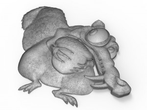 scrat ice age squirrel bas relief 3D प्रिंट मॉडल