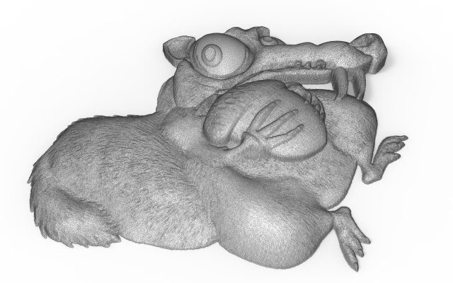Download scrat ice age squirrel bas relief 3D Model