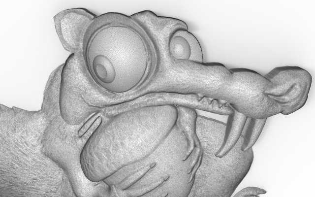 Download scrat ice age squirrel bas relief 3D Model