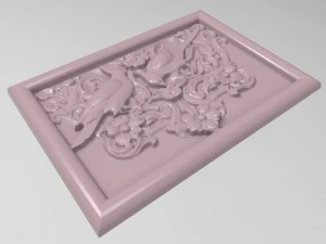 cockatoo parrots couple base relief 3D Print Model