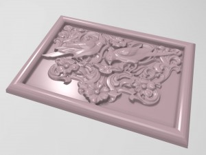 cockatoo parrots couple base relief 3Dプリントモデル