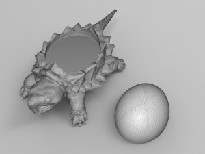 jewelry pendant turtle with stone 3D 打印模型