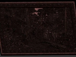 morning in a pine forest bears bas relief 3D Model