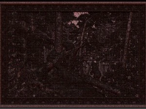 morning in a pine forest bears bas relief 3D Model