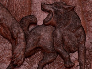 bear hunt bas relief 3D Model
