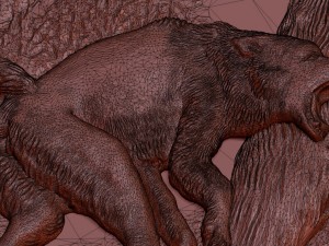 bear hunt bas relief 3D Model