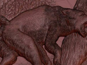 bear hunt bas relief 3D Model