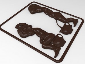 water closet toilet signboard bas relief 3D-Modell