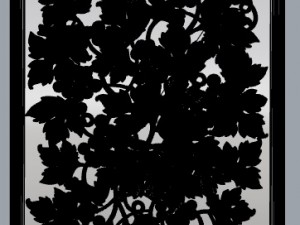 grape with leaves bas relief for cnc 3D-Modell