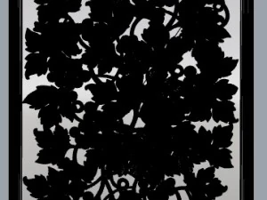 grape with leaves bas relief for cnc 3D Model