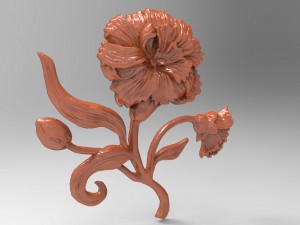 carnation bas relief for cnc 3Dモデル