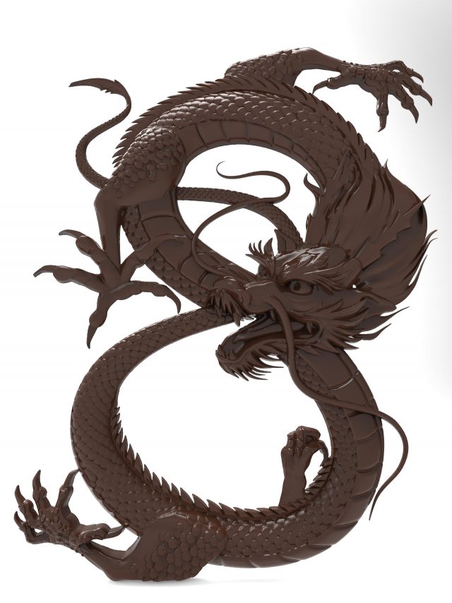 chinese dragon bas relief for cnc 3D-Modell .c4d .max .obj .3ds .fbx .stl .blend 