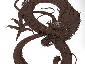 chinese dragon bas relief for cnc 3Dモデル