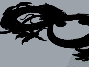 chinese dragon bas relief for cnc 3D-Modell