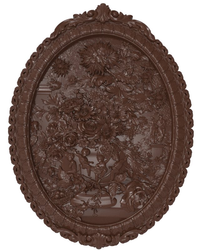 flowers composition bas relief for cnc 3D Model .c4d .max .obj .3ds .fbx .stl .blend 