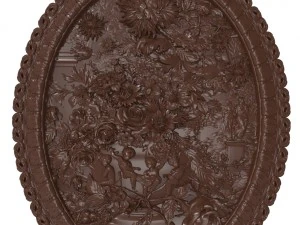 composition de fleurs bas relief pour cnc Modèle 3D