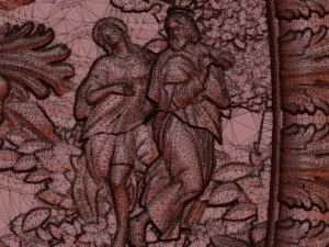 flowers composition bas relief for cnc 3D Model