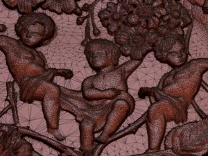 flowers composition bas relief for cnc 3D Model