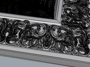 lions at rest bas relief for cnc 3D Model