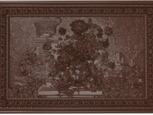 flowers composition in the frame bas relief for cnc 3D Model
