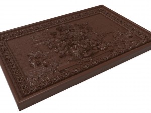 flowers composition in the frame bas relief for cnc 3D Модель