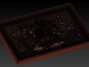 flowers composition in the frame bas relief for cnc 3D Модель