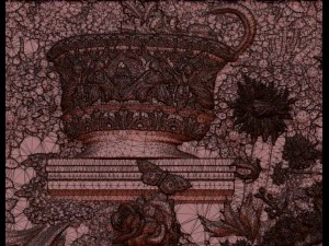 flowers composition in the frame bas relief for cnc 3D Model