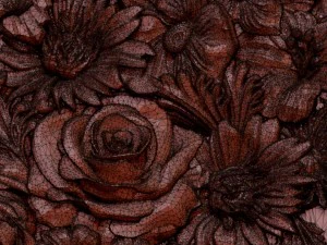flowers composition in the frame bas relief for cnc 3D Model