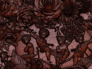 flowers composition in the frame bas relief for cnc 3D Model