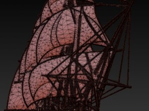 sailer ship bas relief for cnc 3D Модель