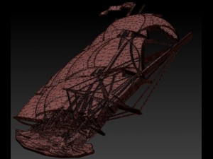sailer ship bas relief for cnc 3D Модель