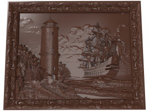 lighthouse and sailboat bas relief for cnc 3Dモデル