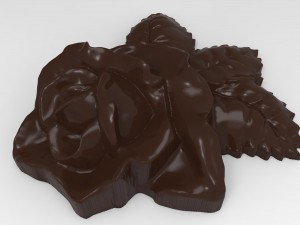 rose bas relief for cnc Model 3D