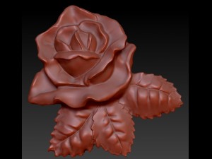 rose bas relief for cnc Model 3D