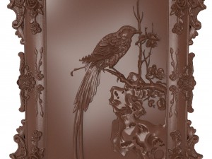 bird bas relief for cnc 3D Model