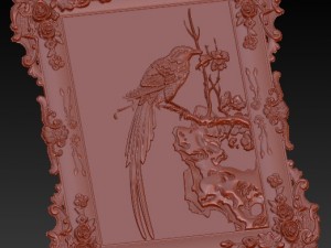 bird bas relief for cnc 3D 模型