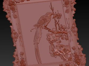 bird bas relief for cnc 3D Model