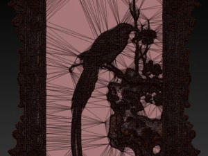 bird bas relief for cnc 3D Model
