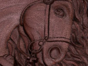 ilya murometz and his combat horse bas relief 3D Model