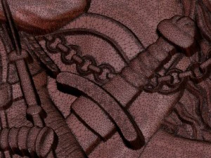 ilya murometz and his combat horse bas relief 3D Model